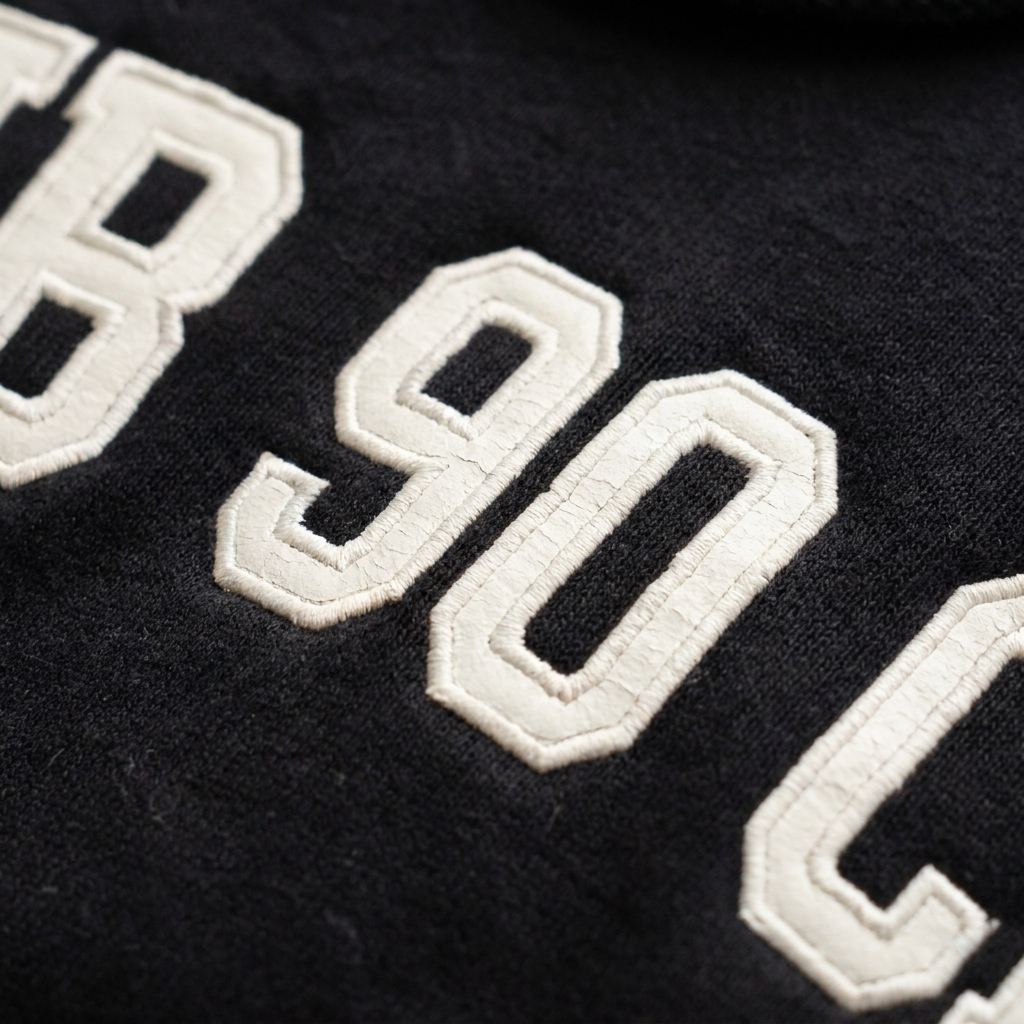 Hoodie Sub 90 Club — détail macro — HybridDept