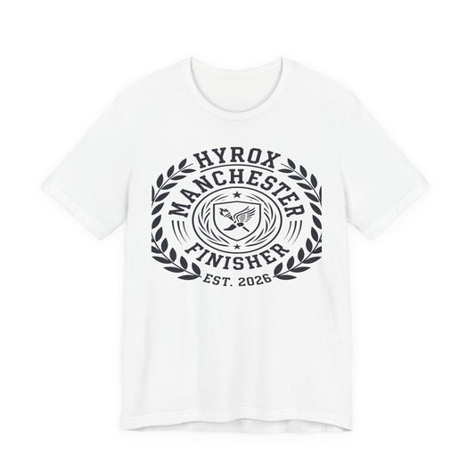 Tee HYROX Manchester Finisher — back view | hybriddept