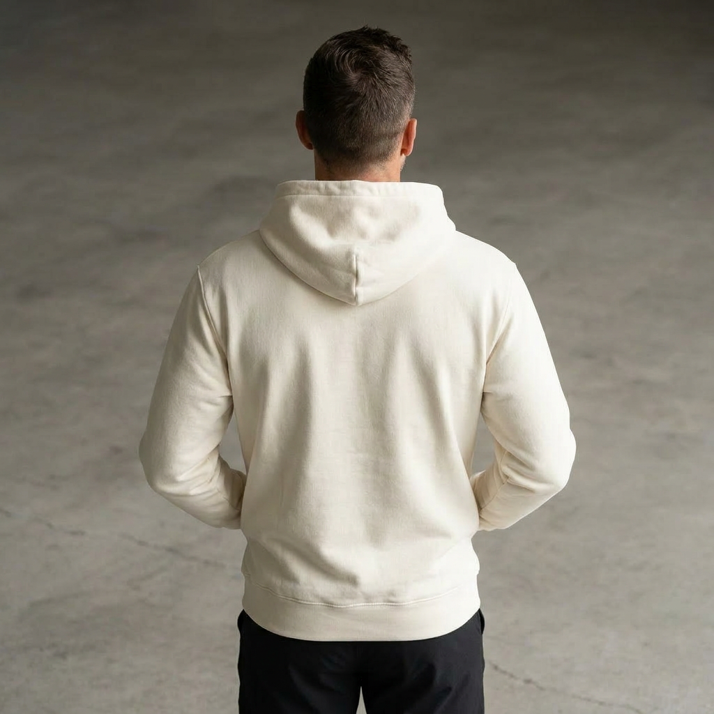 Hoodie Compromised Running Club — flat lay light background | hybriddept