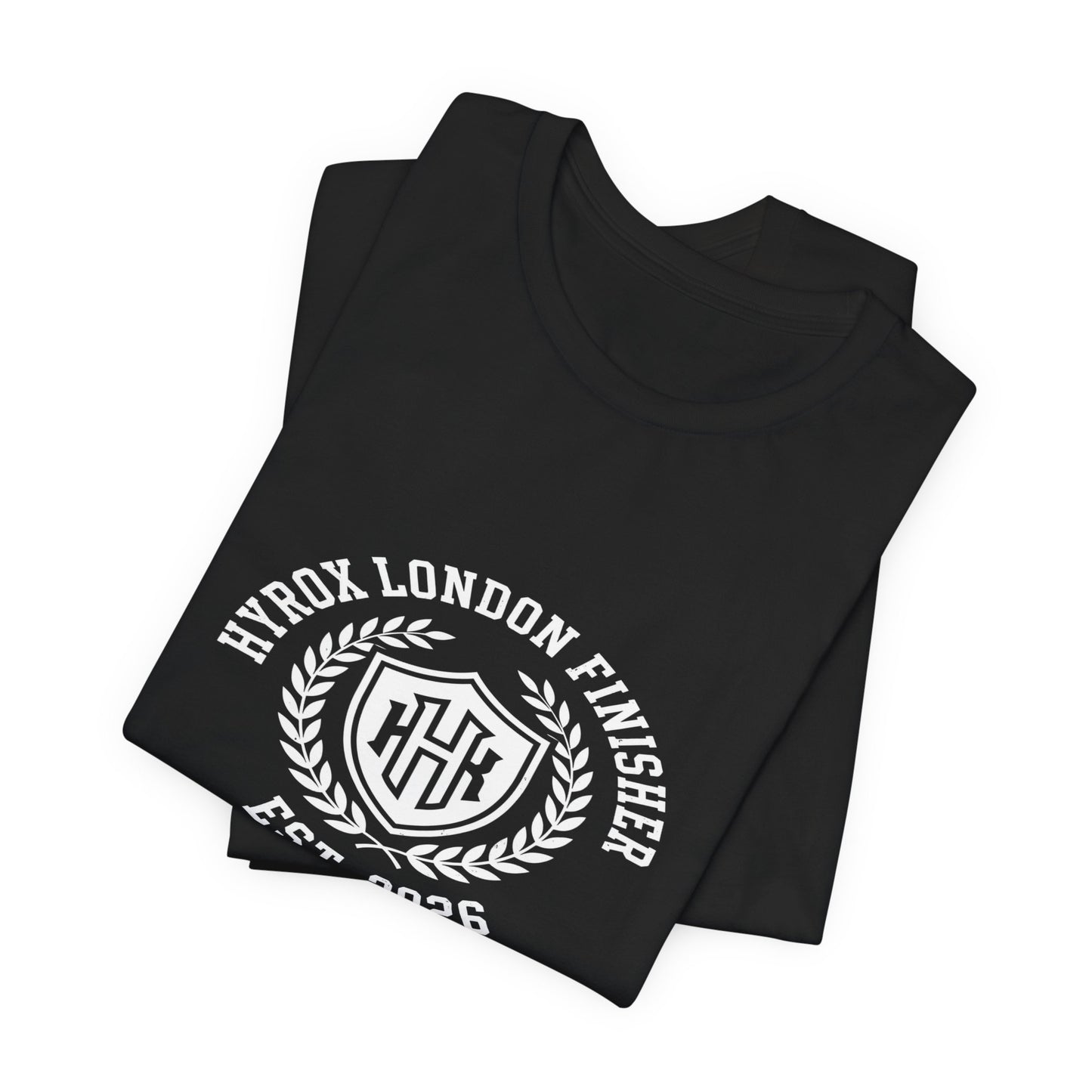 Tee HYROX London Finisher — détail capuche | hybriddept