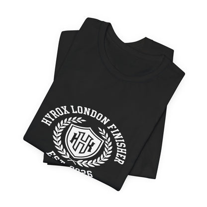 Tee HYROX London Finisher — détail capuche | hybriddept