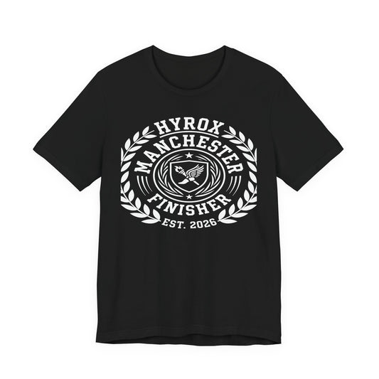 Tee HYROX Manchester Finisher — front view | hybriddept