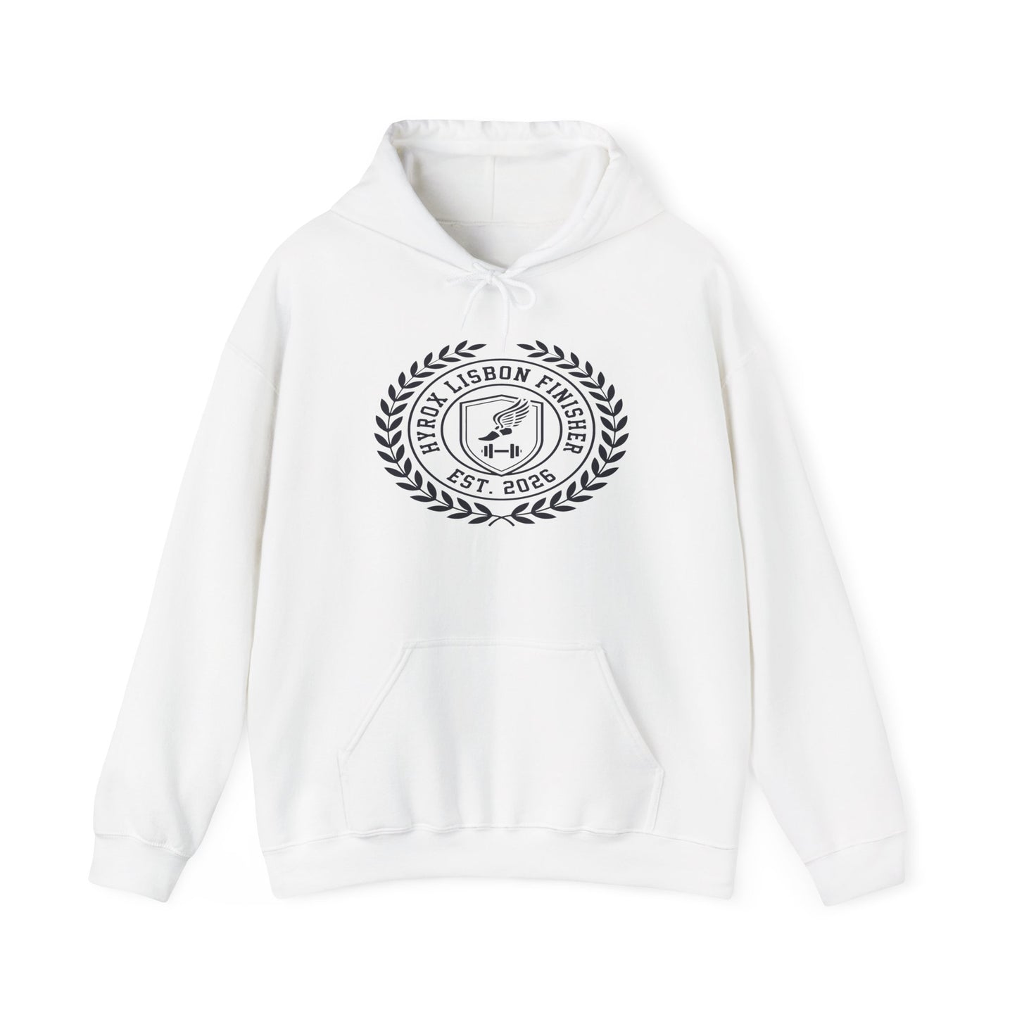 Hoodie HYROX Lisbon Finisher — back view | hybriddept