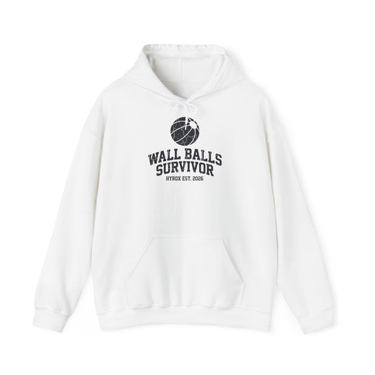 Hoodie Wall Balls Survivor — back view | hybriddept
