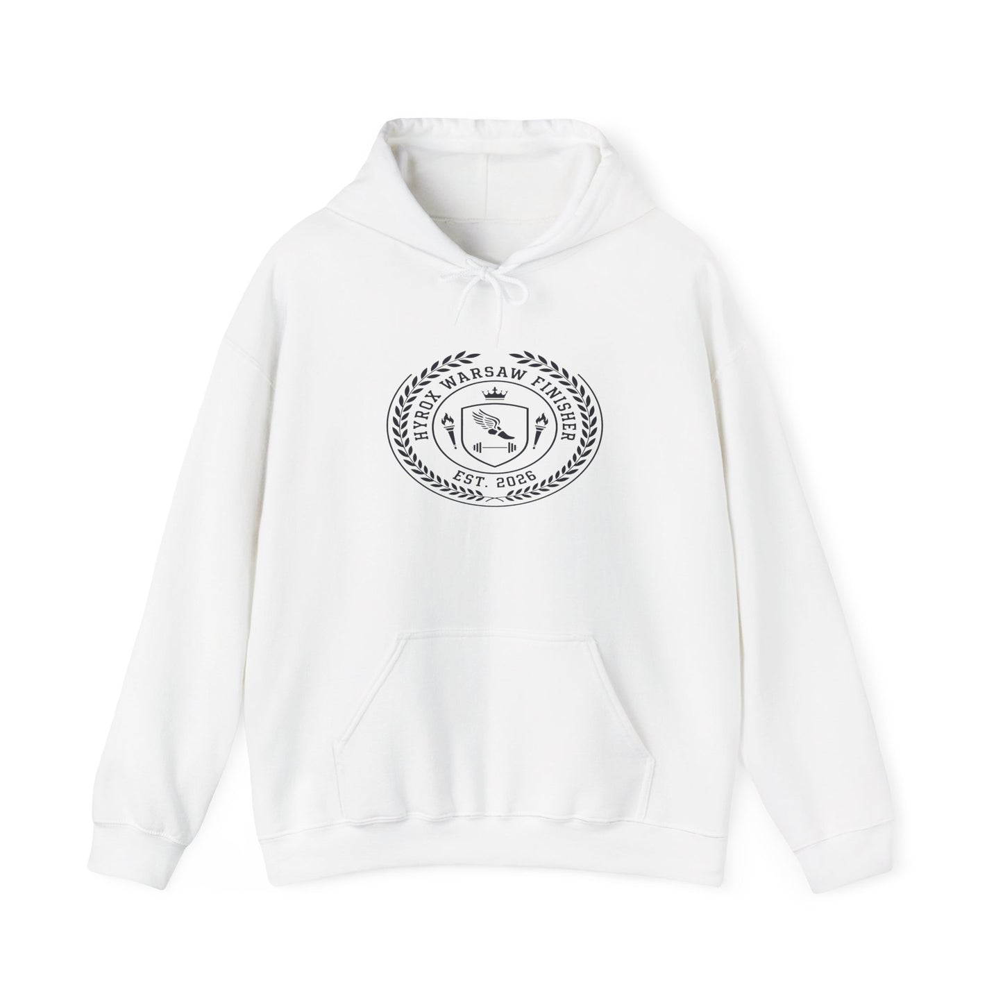 Hoodie HYROX Warsaw Finisher — back view | hybriddept