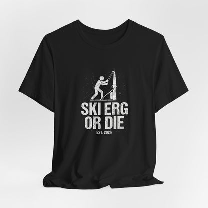 Tee Ski Erg Or Die — fabric detail | hybriddept