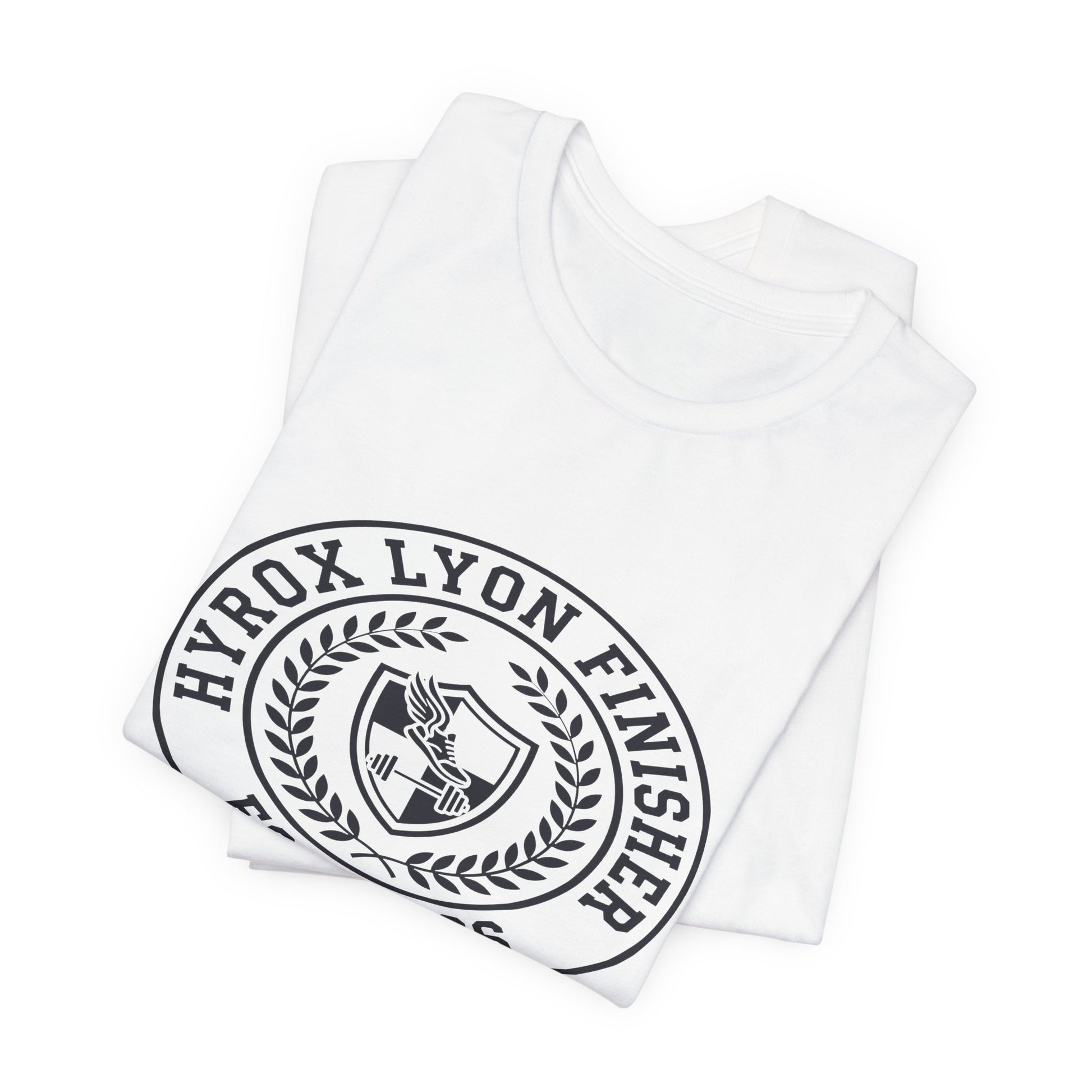 Tee HYROX Lyon Finisher — détail matière | HybridDept