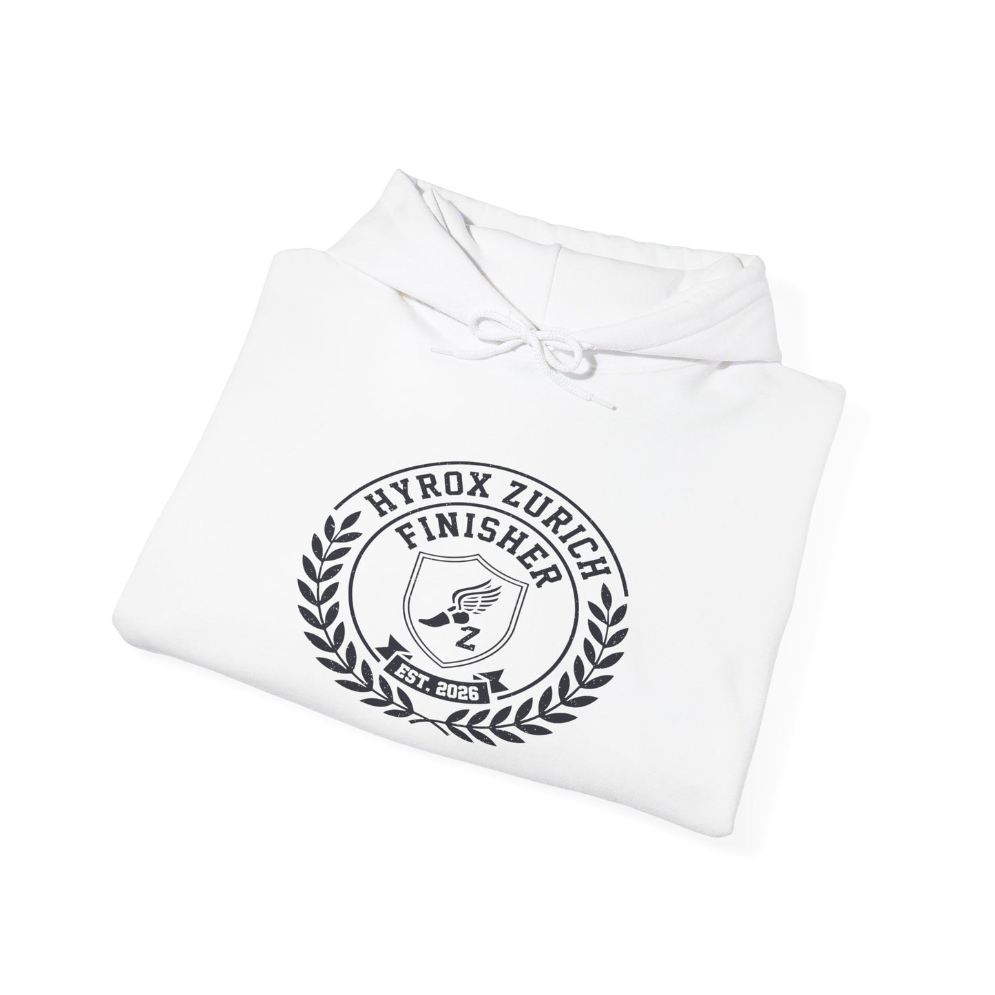 Hoodie HYROX Zurich Finisher — side view | hybriddept