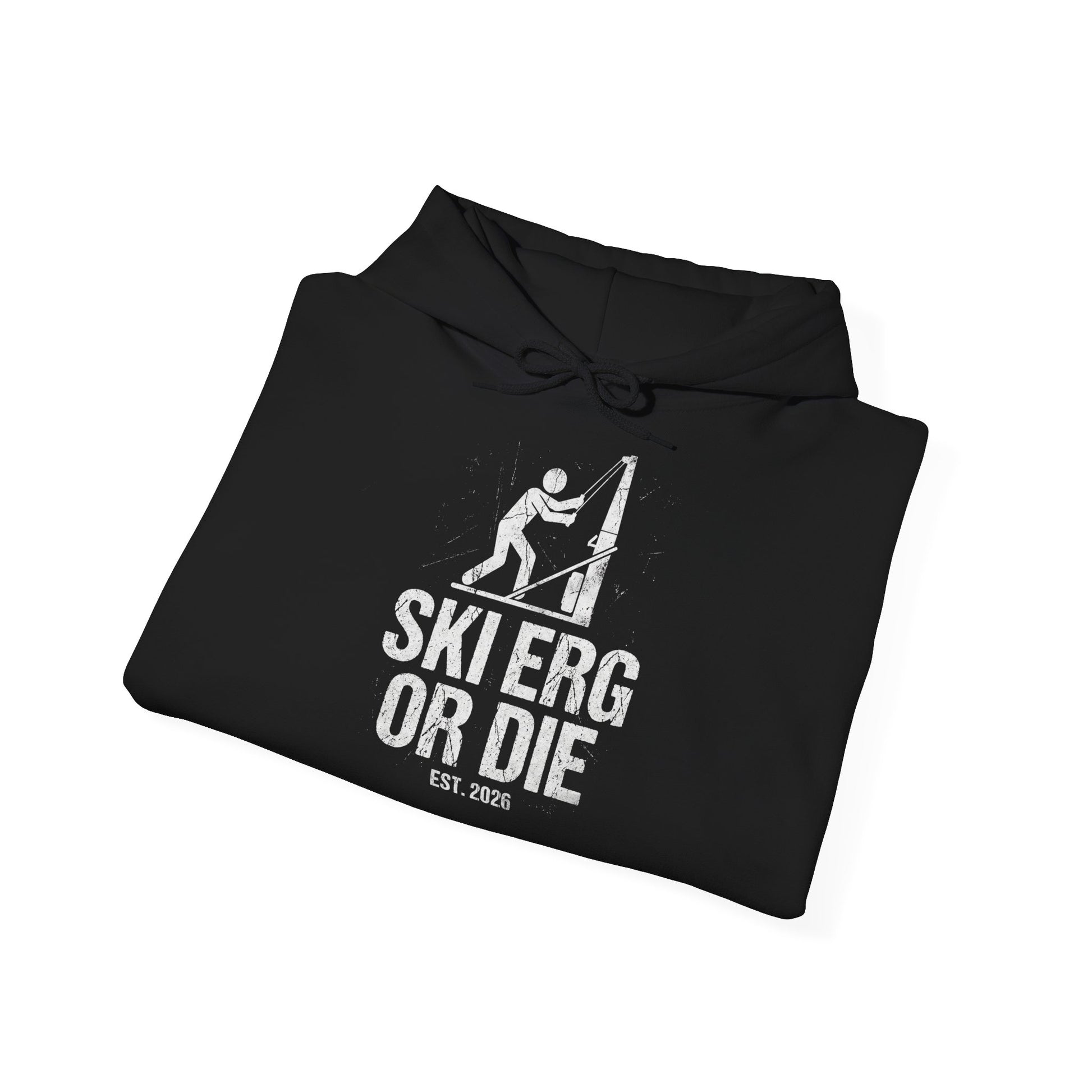 Hoodie Ski Erg Or Die — fabric detail | hybriddept