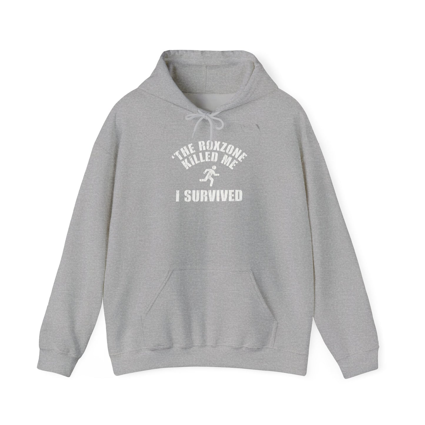 Hoodie The Roxzone Killed Me — détail inscription | hybriddept