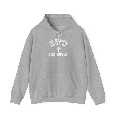 Hoodie The Roxzone Killed Me — détail inscription | hybriddept