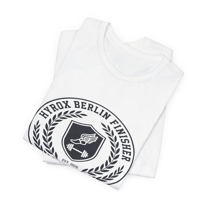 Tee HYROX Berlin Finisher — fabric detail | hybriddept