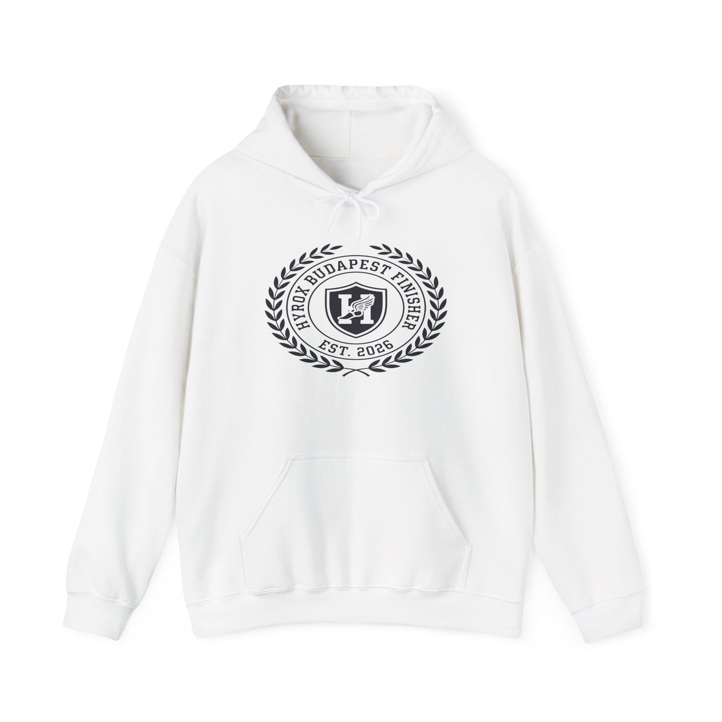 Hoodie HYROX Budapest Finisher — back view | hybriddept