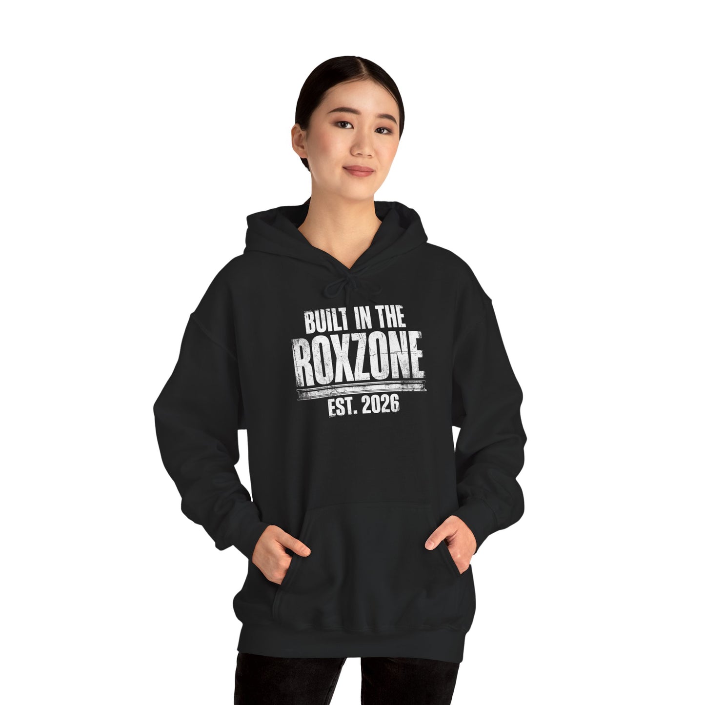Hoodie Built In The Roxzone — side view | hybriddept