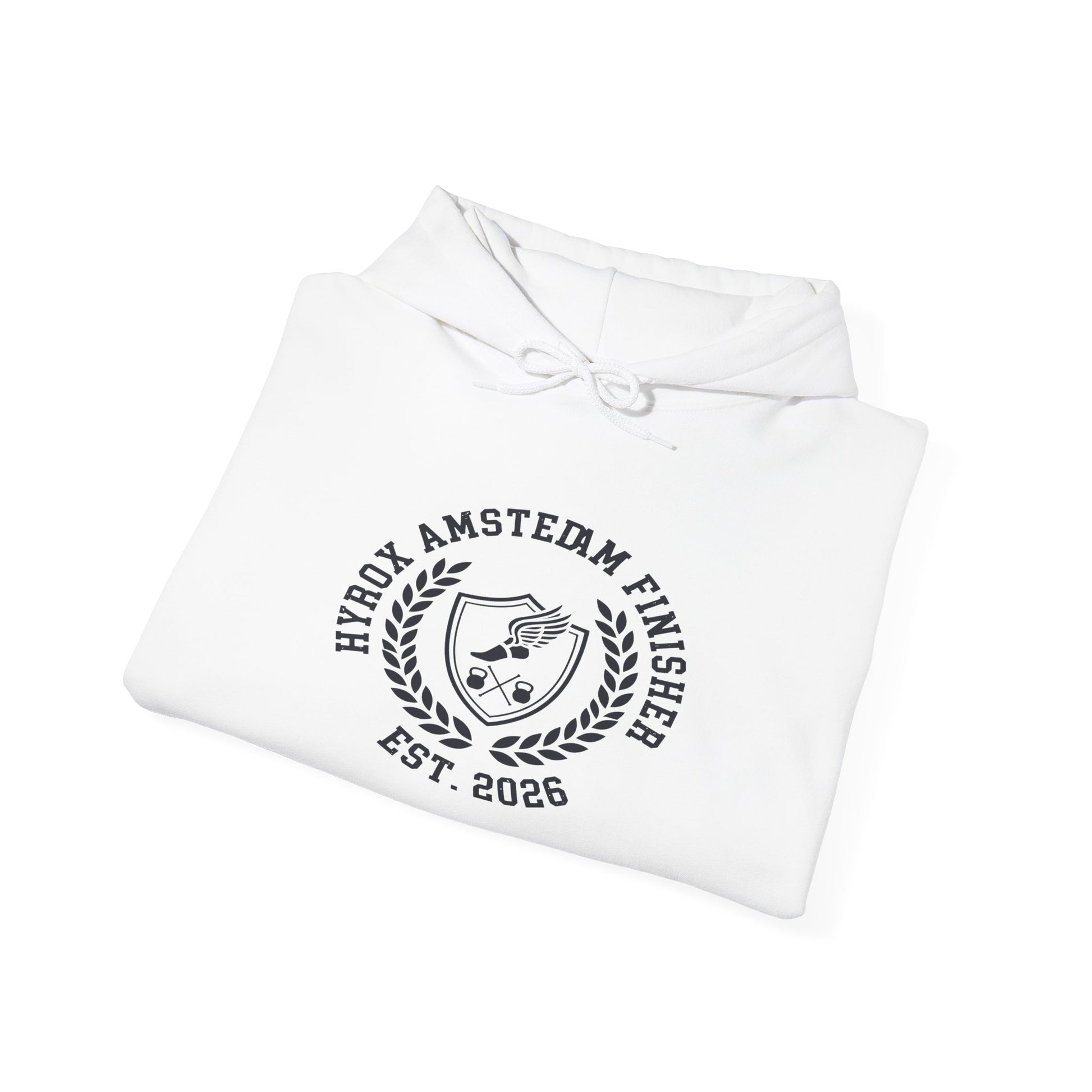 Hoodie HYROX Amsterdam Finisher — side view | hybriddept