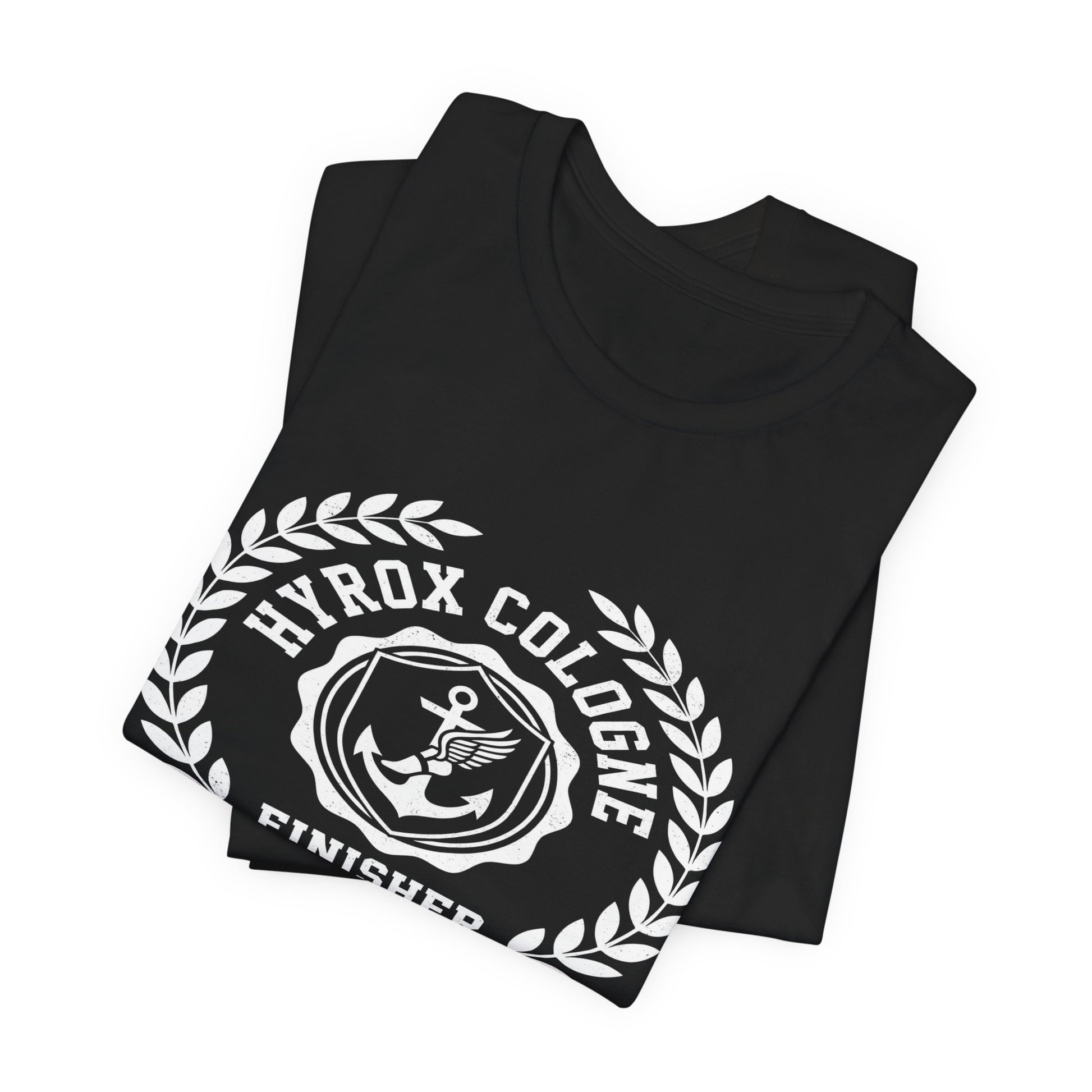 Tee HYROX Cologne Finisher — détail capuche | hybriddept