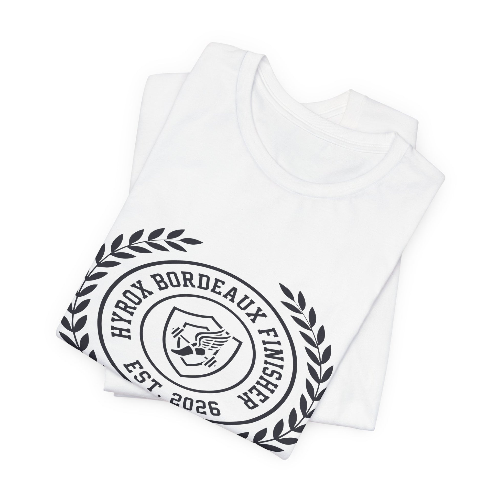 Tee HYROX Bordeaux Finisher — fabric detail | hybriddept