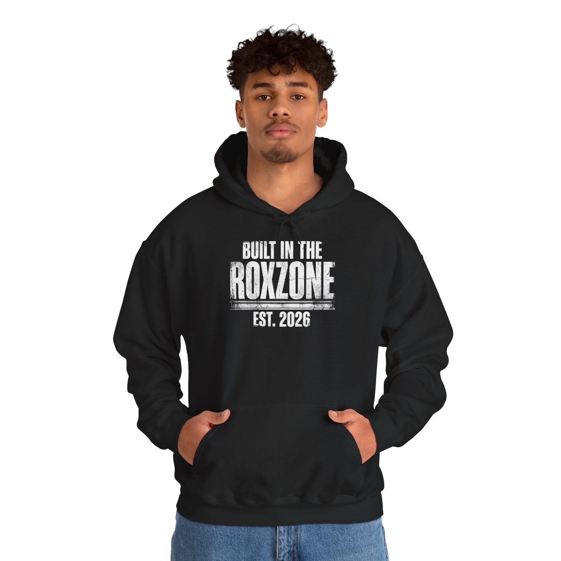 Hoodie Built In The Roxzone — détail capuche | hybriddept