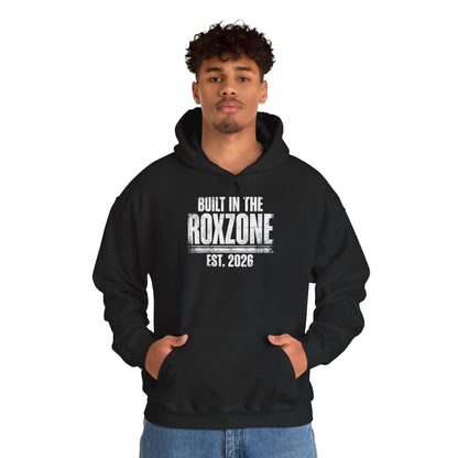 Hoodie Built In The Roxzone — détail capuche | hybriddept