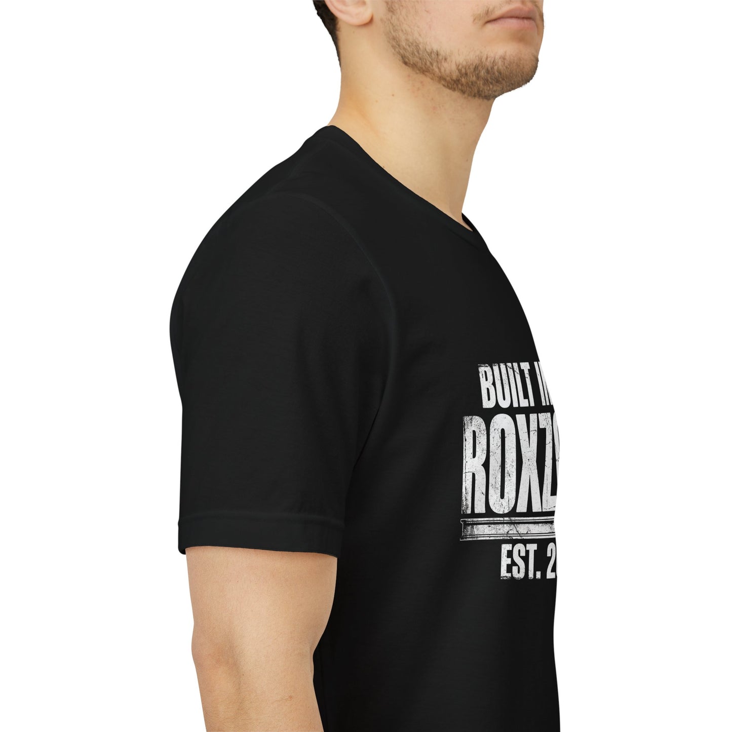 Tee Built In The Roxzone — side view | hybriddept