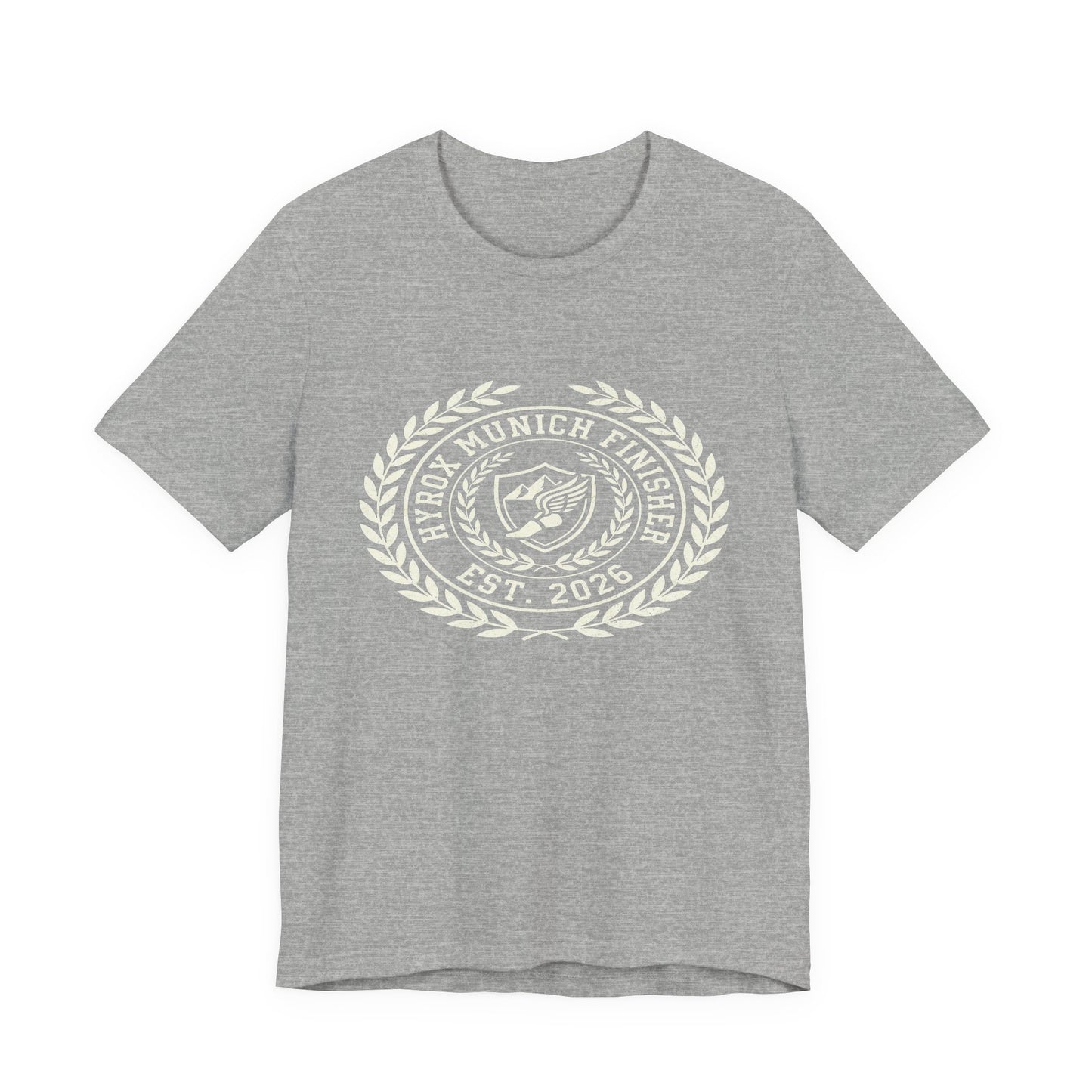 Tee HYROX Munich Finisher — détail inscription | hybriddept