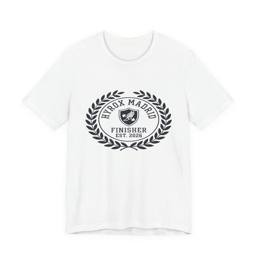 Tee HYROX Madrid Finisher — back view | hybriddept
