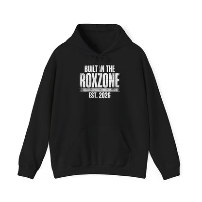 Hoodie Built In The Roxzone — front view | hybriddept