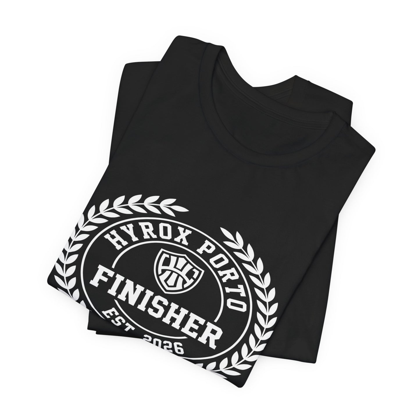 Tee HYROX Porto Finisher — détail capuche | hybriddept