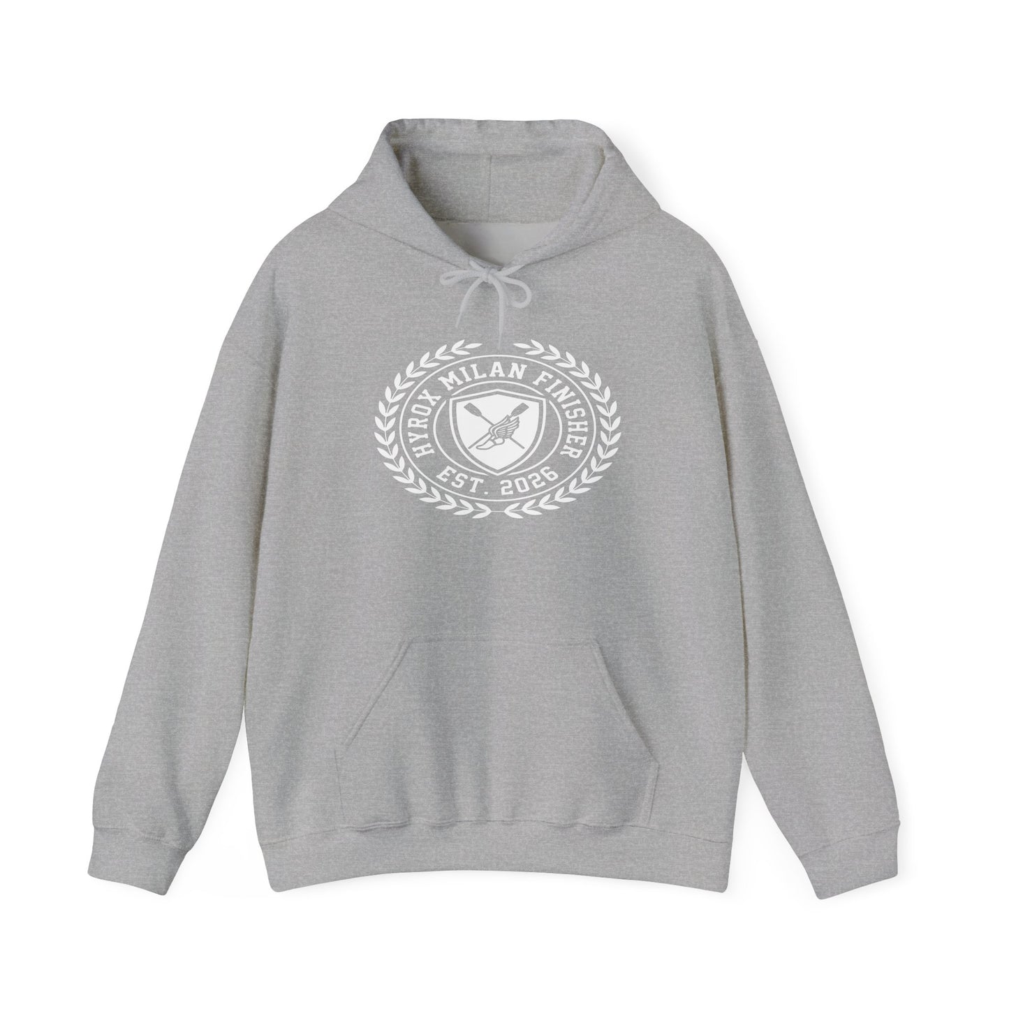 Hoodie HYROX Milan Finisher — détail inscription | hybriddept