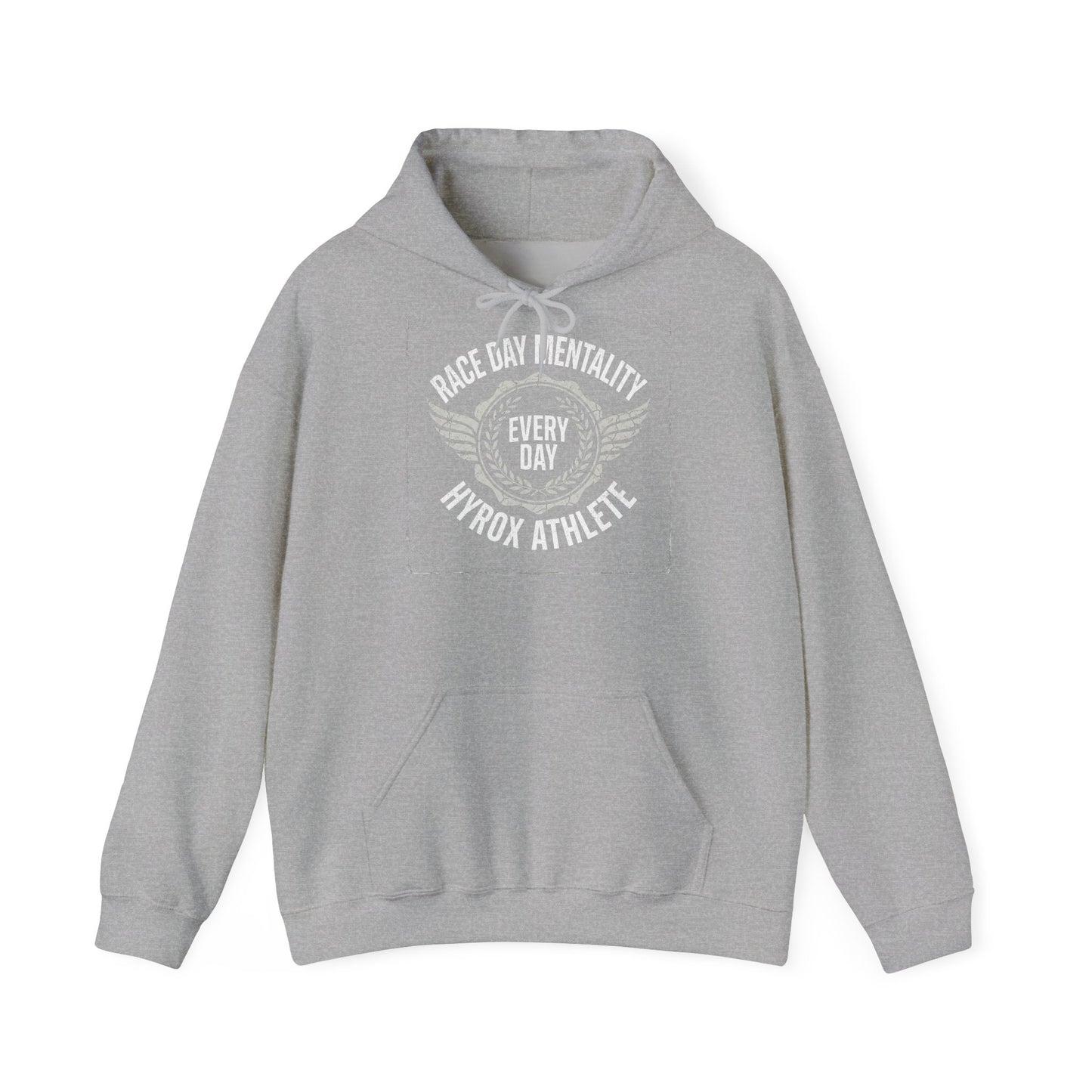 Hoodie Race Day Mentality — détail inscription | hybriddept