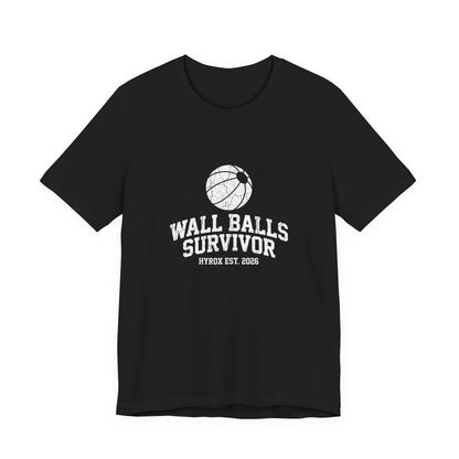 Tee Wall Balls Survivor — front view | hybriddept