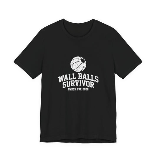 Tee Wall Balls Survivor — front view | hybriddept
