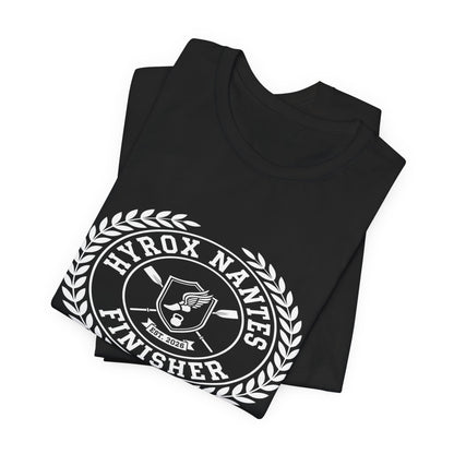 Tee HYROX Nantes Finisher — détail capuche | hybriddept