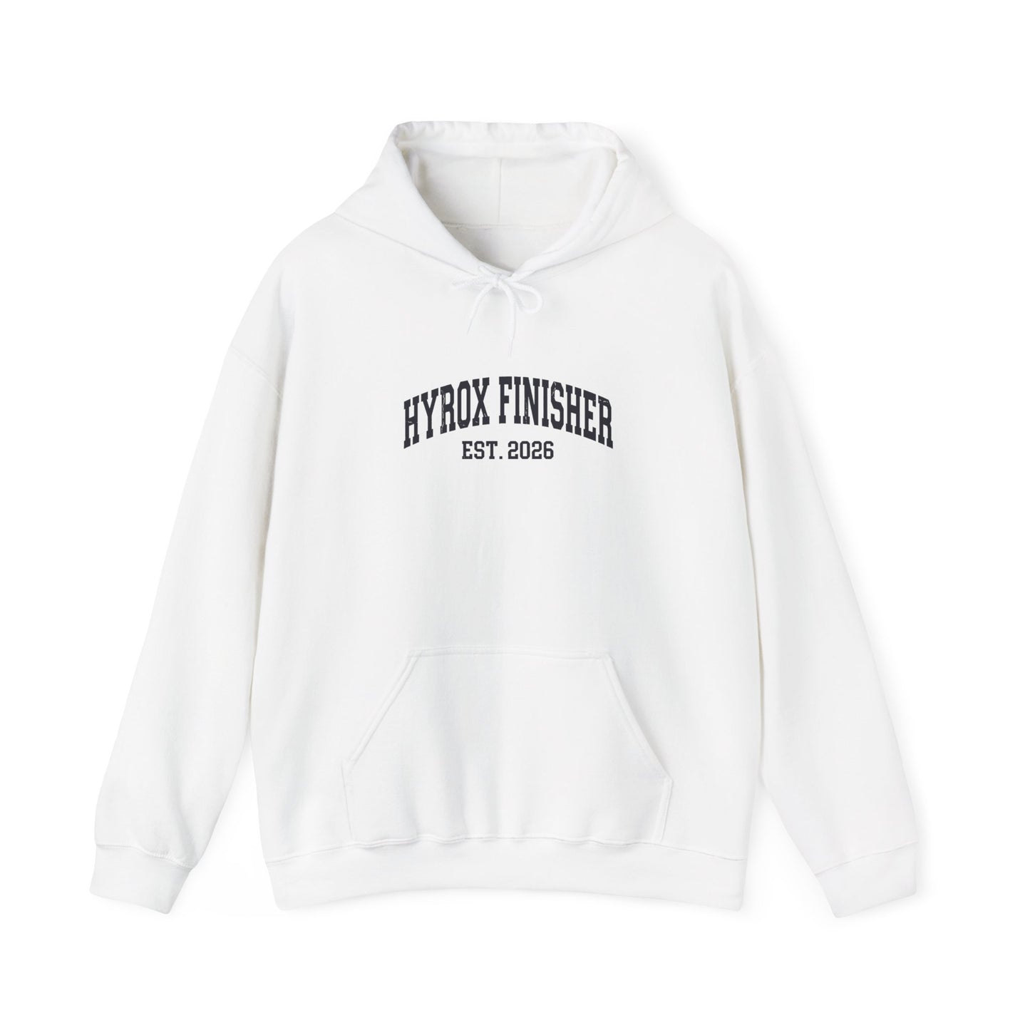 Hoodie HYROX Finisher — détail inscription | hybriddept