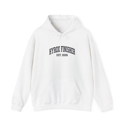 Hoodie HYROX Finisher — détail inscription | hybriddept