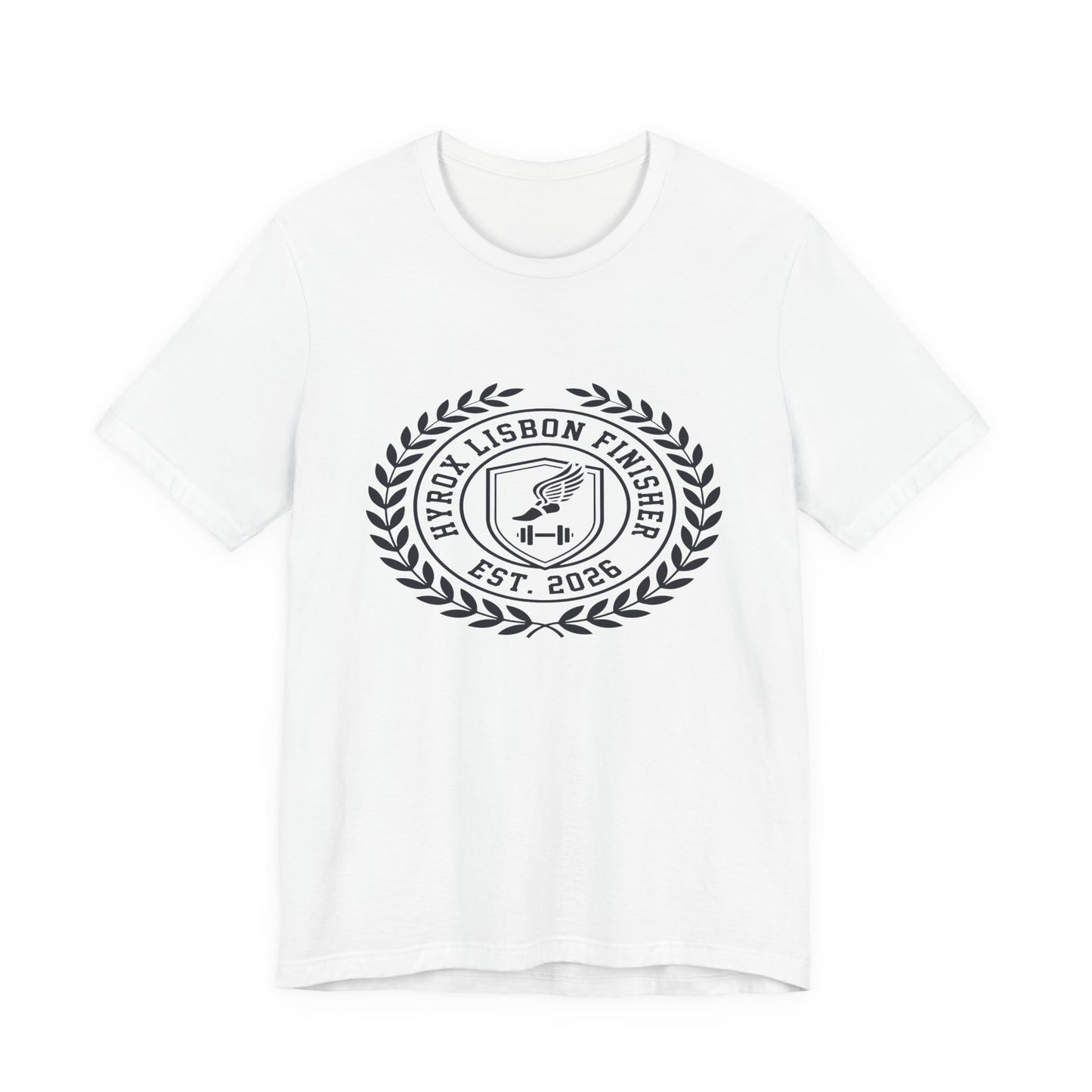 Tee HYROX Lisbon Finisher — détail inscription | hybriddept