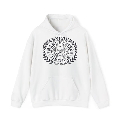 Hoodie HYROX Manchester Finisher — back view | hybriddept