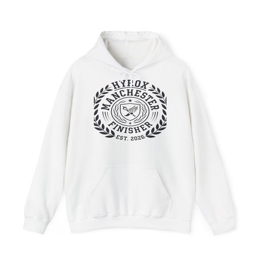 Hoodie HYROX Manchester Finisher — back view | hybriddept