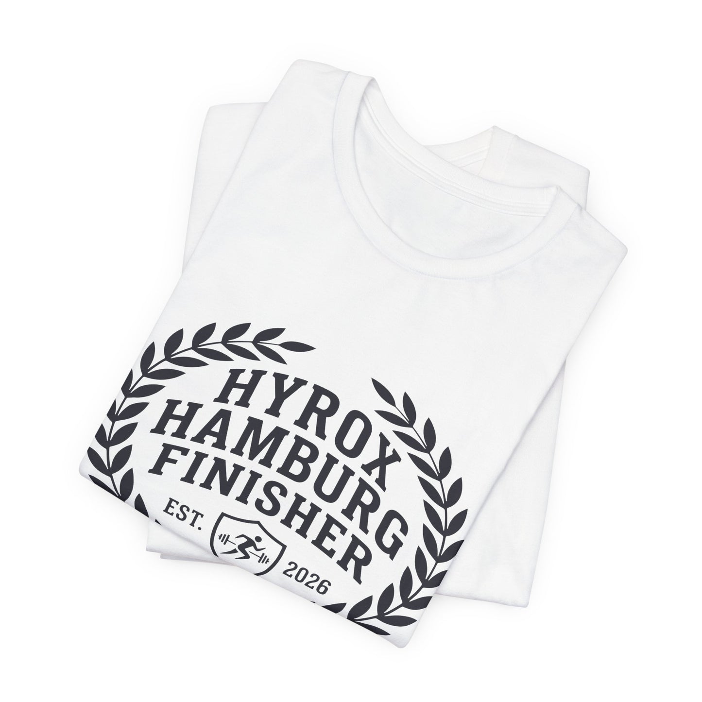 Tee HYROX Hamburg Finisher — fabric detail | hybriddept