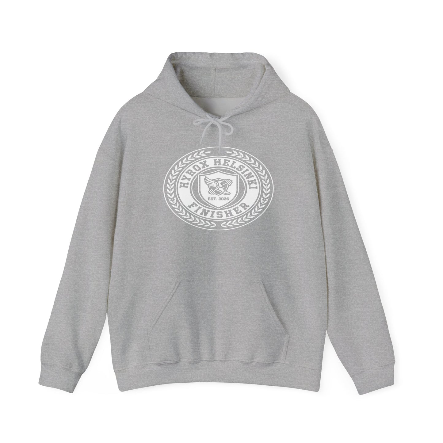 Hoodie HYROX Helsinki Finisher — détail inscription | hybriddept