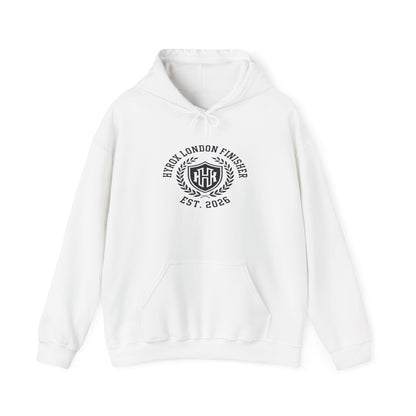 Hoodie HYROX London Finisher — détail inscription | hybriddept