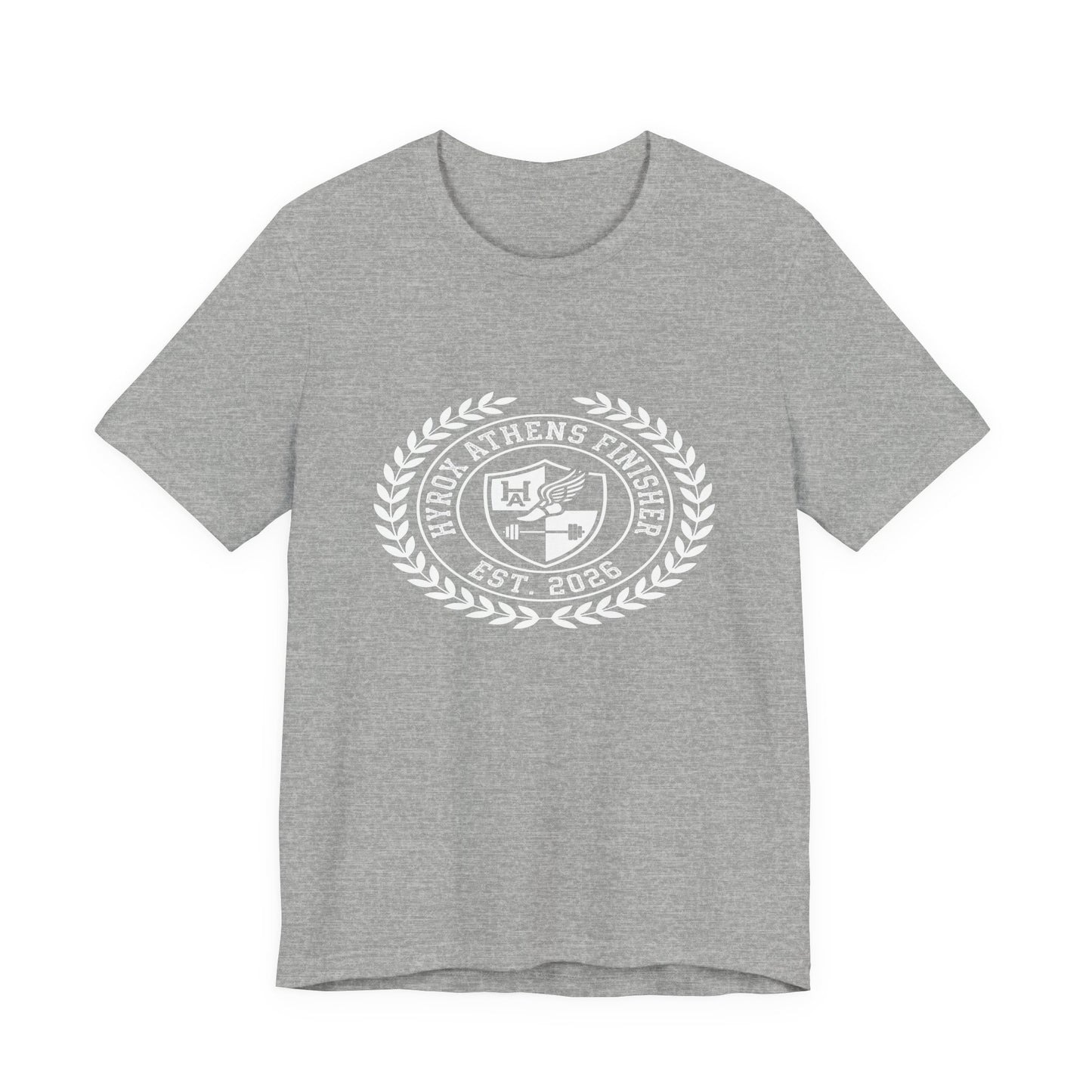 Tee HYROX Athens Finisher — détail inscription | hybriddept