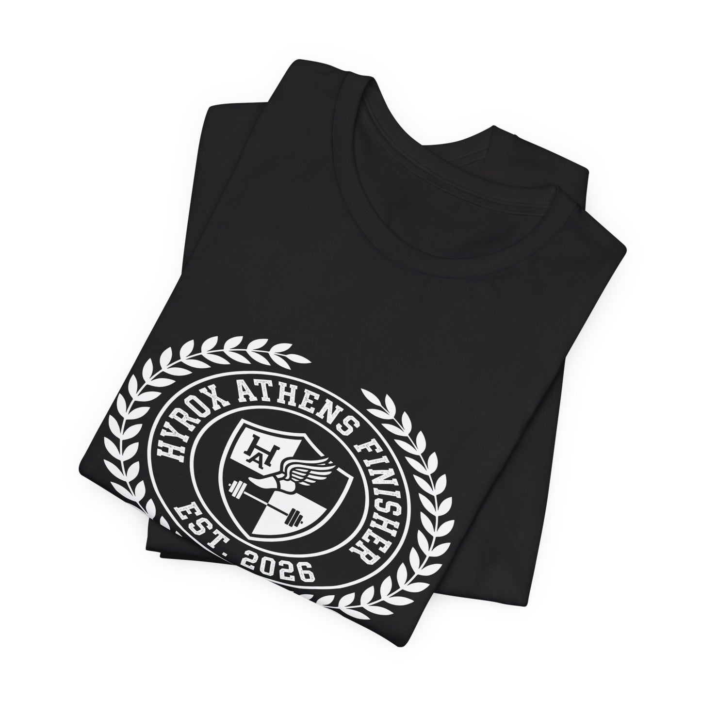 Tee HYROX Athens Finisher — détail capuche | hybriddept