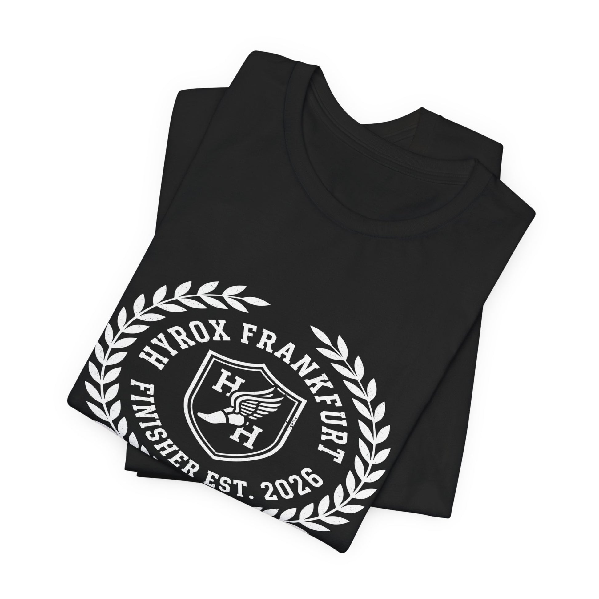 Tee HYROX Frankfurt Finisher — détail capuche | hybriddept