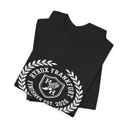 Tee HYROX Frankfurt Finisher — détail capuche | hybriddept