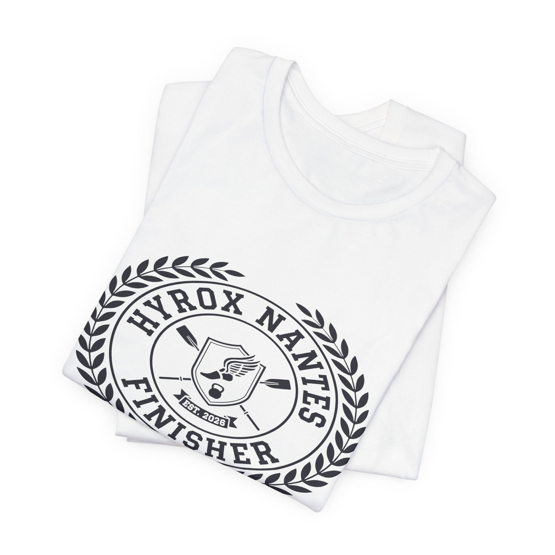 Tee HYROX Nantes Finisher — fabric detail | hybriddept