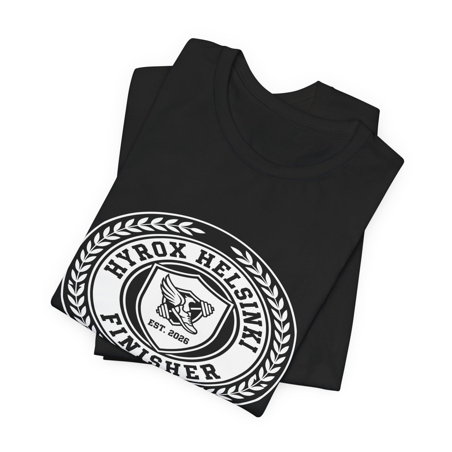 Tee HYROX Helsinki Finisher — détail capuche | hybriddept