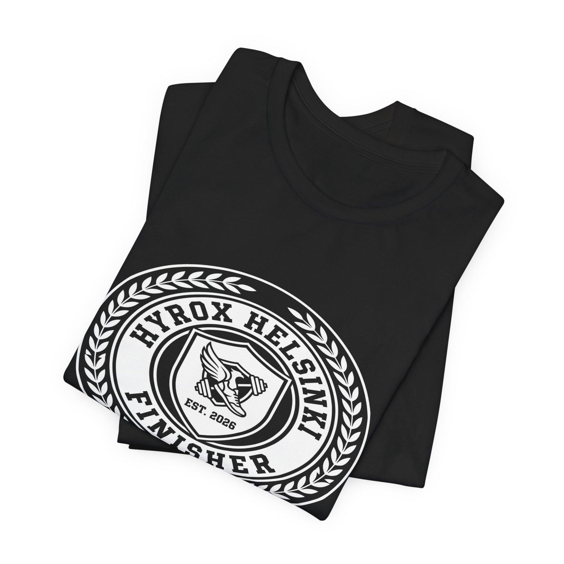 Tee HYROX Helsinki Finisher — détail capuche | hybriddept