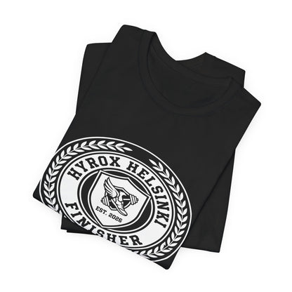 Tee HYROX Helsinki Finisher — détail capuche | hybriddept