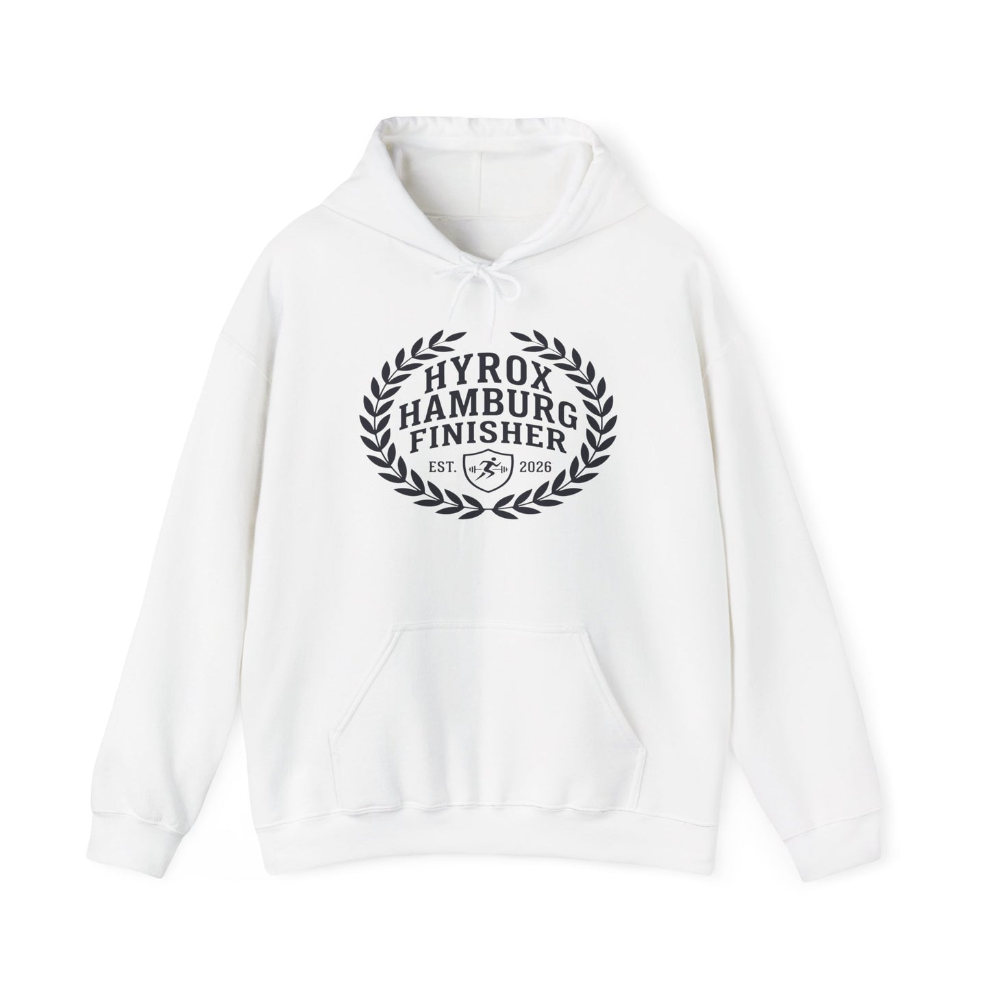 Hoodie HYROX Hamburg Finisher — back view | hybriddept